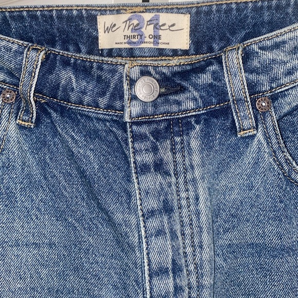 FREE PEOPLE Patchwork Jeans Size 31" We the Free" Balladonna High Rise Bootcut - Picture 6 of 12